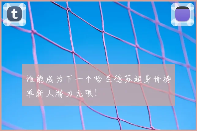 谁能成为下一个哈兰德苏超身价榜单新人潜力无限！